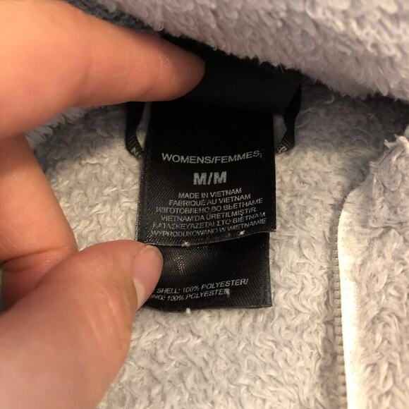 The North Face Osito Fleece Zip Up Jacket Womens Sz M Grey Comfy Soft - Picture 4 of 8